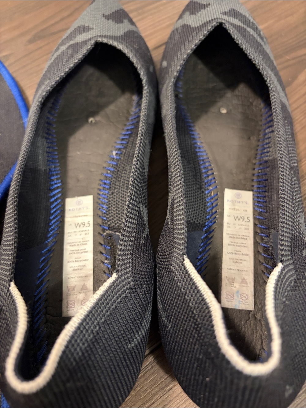 Rothy’s Retired The Point Camo Blue Gray size 9.5 - Picture 8 of 8
